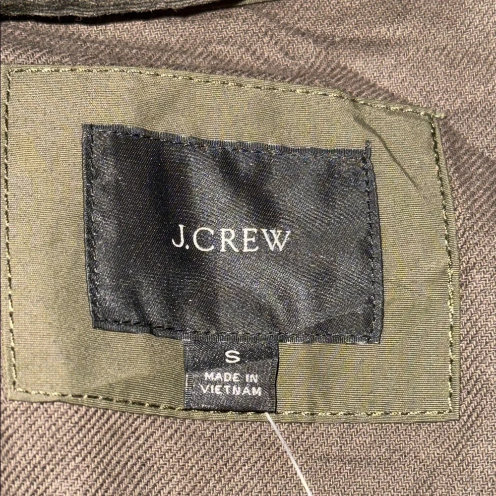 J Crew Olive Green Chore Coat Corduroy Collar SZ S